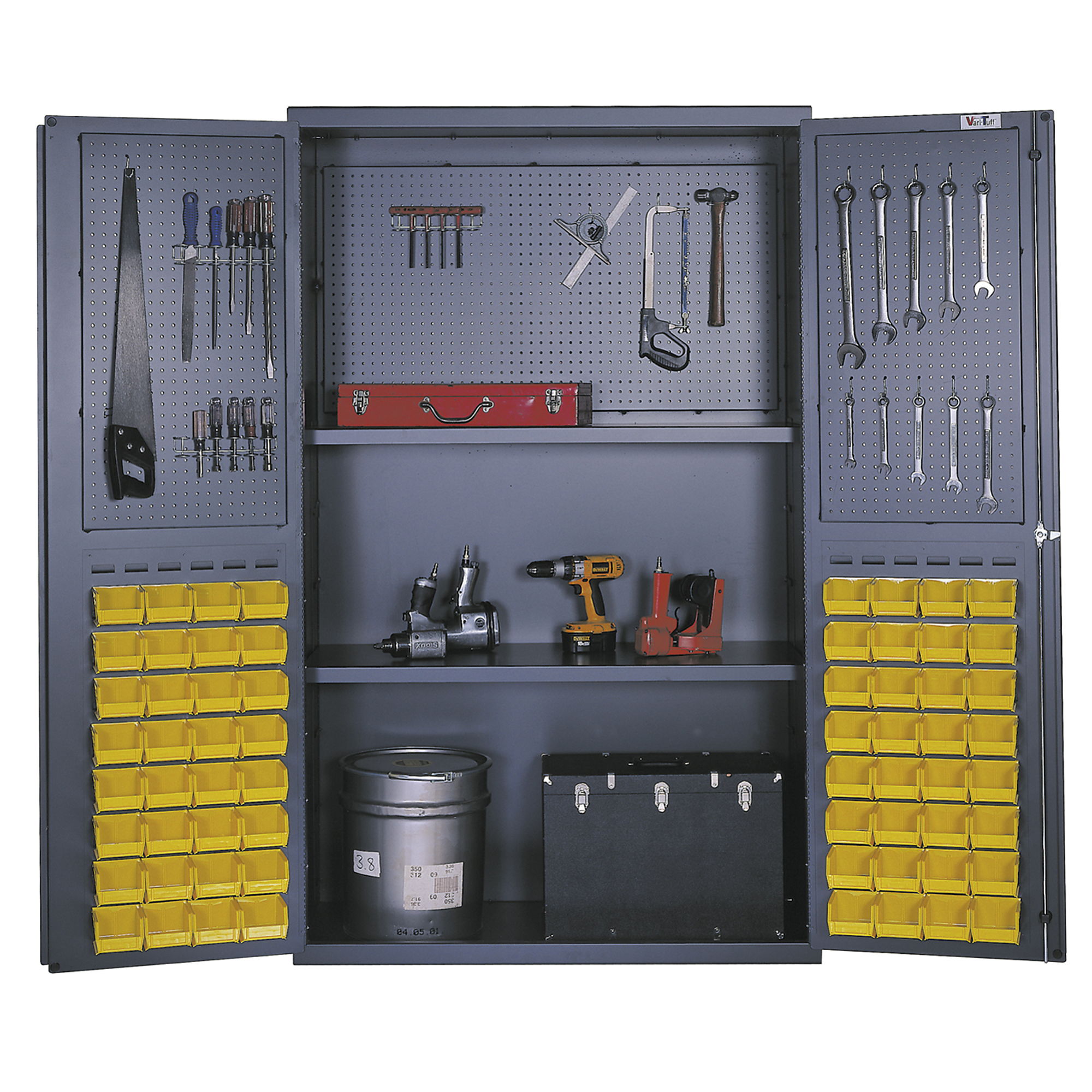 Valley Craft, Pegboard Cabinet, Height 78 in, Width 48 in, Bins Included (qty.) 64, Model# F85880A5
